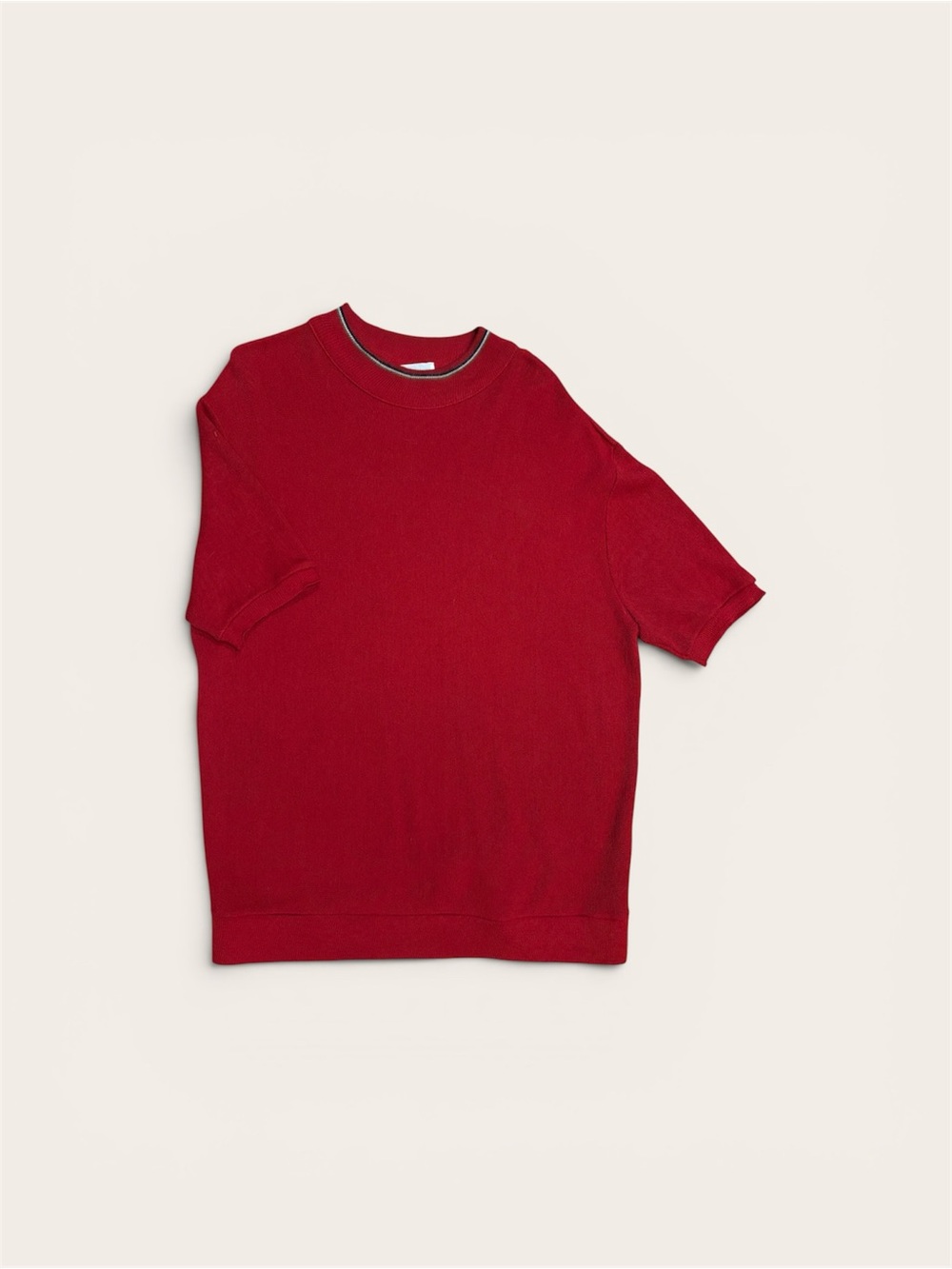 By Damon Men’s Short Sleeve Crewneck Sweater - Red
